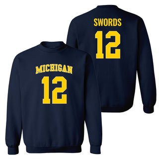 Michigan NIL Swords 12 Crewneck Sweatshirt - Navy