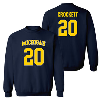 Michigan NIL Crockett 20 Crewneck Sweatshirt - Navy