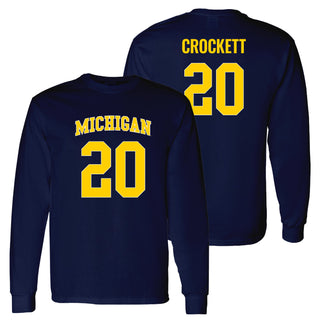 Michigan NIL Crockett 20 Long Sleeve - Navy
