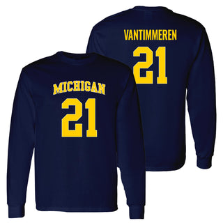 Michigan NIL VanTimmeren 21 Long Sleeve - Navy