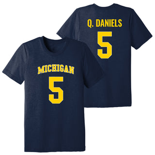 Michigan NIL Daniels 5 Canvas Triblend T-Shirt - Solid Navy