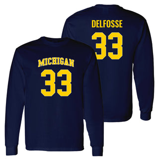 Michigan NIL Delfosse 33 Long Sleeve - Navy