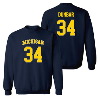 Michigan NIL Dunbar 34 Crewneck Sweatshirt - Navy