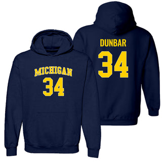 Michigan NIL Dunbar 34 Hoodie - Navy