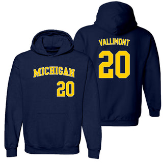 Michigan NIL Softball Vallimont 20 Hoodie - Navy