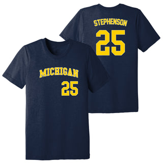 Michigan NIL Softball Stephenson 25 Triblend T-Shirt - Solid Navy