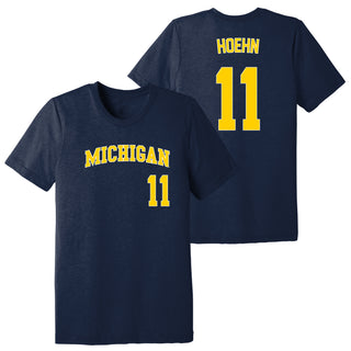 Michigan NIL Softball Hoehn 11 Triblend T-Shirt - Solid Navy