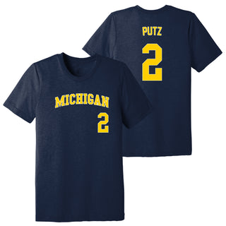 Michigan NIL Softball Putz 2 Triblend T-Shirt - Solid Navy