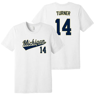 Michigan NIL Baseball Turner 14 Triblend T-Shirt - White