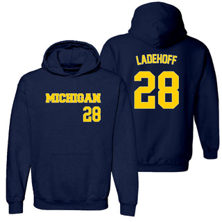 Michigan NIL Baseball Ladehoff 28 Hoodie - Navy