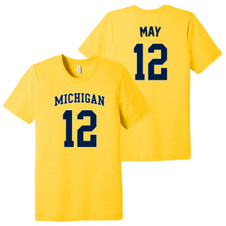 Michigan NIL Basketball May 12 Triblend T-Shirt - Yellow Gold