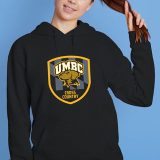 UMBC Retrievers Shield Logo Cross Country Hoodie - Black