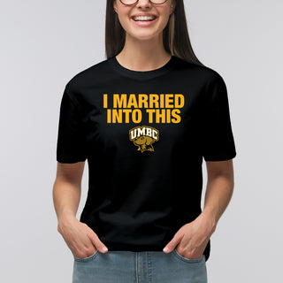 UMBC Retrievers I Married Into This T-Shirt - Black
