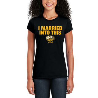 UMBC Retrievers I Married Into This Women's T-Shirt - Black