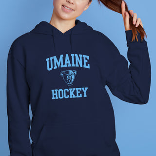 Maine Arch Logo Hockey Hoodie - Navy