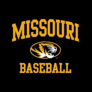 Missouri Tigers Arch Logo Baseball T-Shirt - Black