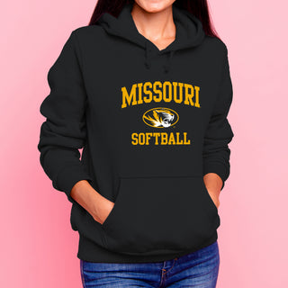 Missouri Tigers Arch Logo Softball Hoodie - Black