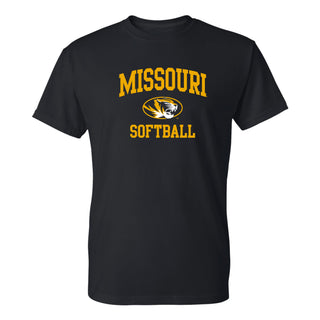 Missouri Tigers Arch Logo Softball T-Shirt - Black