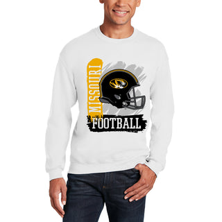 Missouri Tigers 90s Big Print JA BTB Fleece Crewneck - White