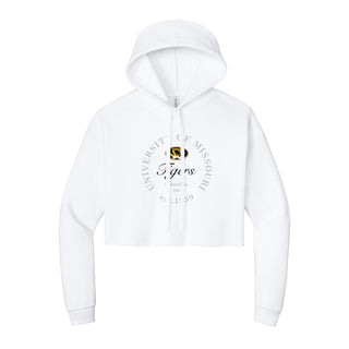 Missouri Roundabout Women’s Cropped Fleece Hoodie - White