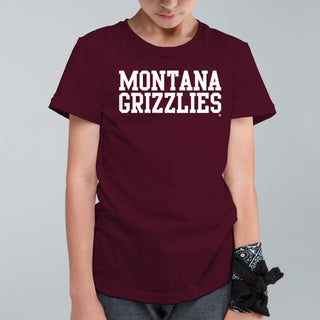 Montana Grizzlies Basic Block Youth T-Shirt - Maroon