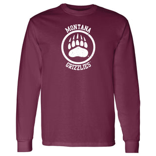 Montana Grizzlies Distressed Circle Logo Long Sleeve T-Shirt - Maroon