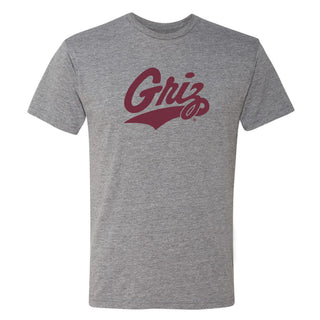 Montana Grizzlies Script Logo Triblend T-Shirt - Premium Heather
