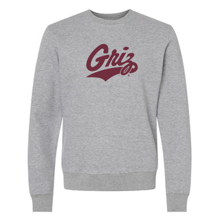 Montana Grizzlies Script Logo JA BTB Crewneck - Oxford