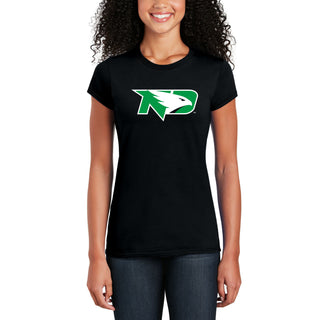 North Dakota Primary Logo Womens T-Shirt - Black