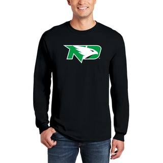 North Dakota Primary Logo Long Sleeve - Black