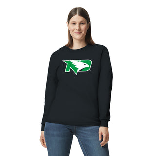 North Dakota Primary Logo Long Sleeve - Black
