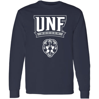 North Florida Ospreys Arch Logo Soccer Long Sleeve T-Shirt - Navy