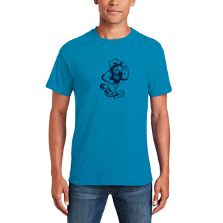 North Florida Fierce Ozzie Mascot Logo T-Shirt - Heather Sapphire