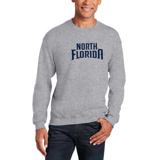 North Florida Athletic Wordmark Crewneck - Sport Grey