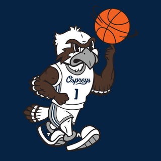 North Florida Ospreys Basketball Mascot LC Zip Hoodie - Navy