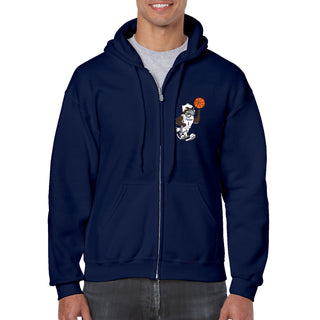 North Florida Ospreys Basketball Mascot LC Zip Hoodie - Navy