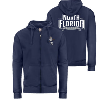 North Florida Ospreys Soccer Mascot LC Zip Hoodie - Navy