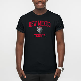New Mexico Lobos Arch Logo Tennis T-Shirt - Black