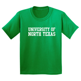University of North Texas Mean Green Basic Block Cotton Youth T-Shirt - Irish Green