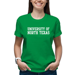 University of North Texas Mean Green Basic Block Cotton T-Shirt - Irish Green