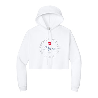 Dayton Roundabout Women’s Cropped Fleece Hoodie - White