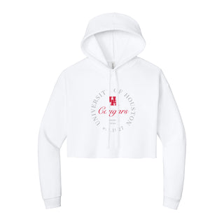 Houston Roundabout Women’s Cropped Fleece Hoodie - White