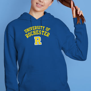University of Rochester Yellowjackets Arch Logo Heavy Blend Hoodie - Royal