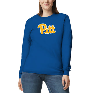 Pittsburgh Panthers Primary Logo Long Sleeve T-Shirt - Royal