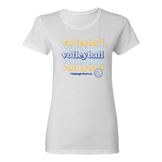 Pittsburgh Volleyball Repeat Women's T-Shirt - White