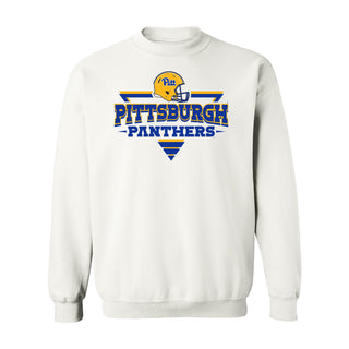 Pittsburgh Panthers Football Triangle Crewneck Sweatshirt - White
