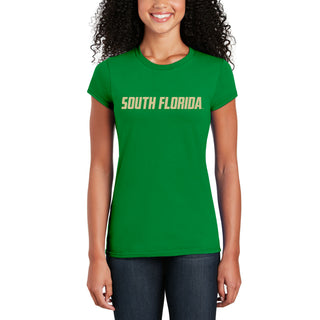 South Florida Bulls Basic Block Women's T-Shirt - Irish Green