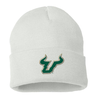 South Florida Bulls Primary Logo Cuffed Beanie - One Size - White