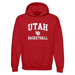 Utah Utes Arch Logo Basketball Hoodie - Red