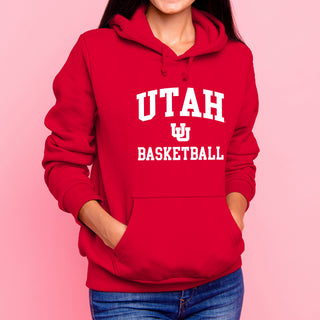 Utah Utes Arch Logo Basketball Hoodie - Red